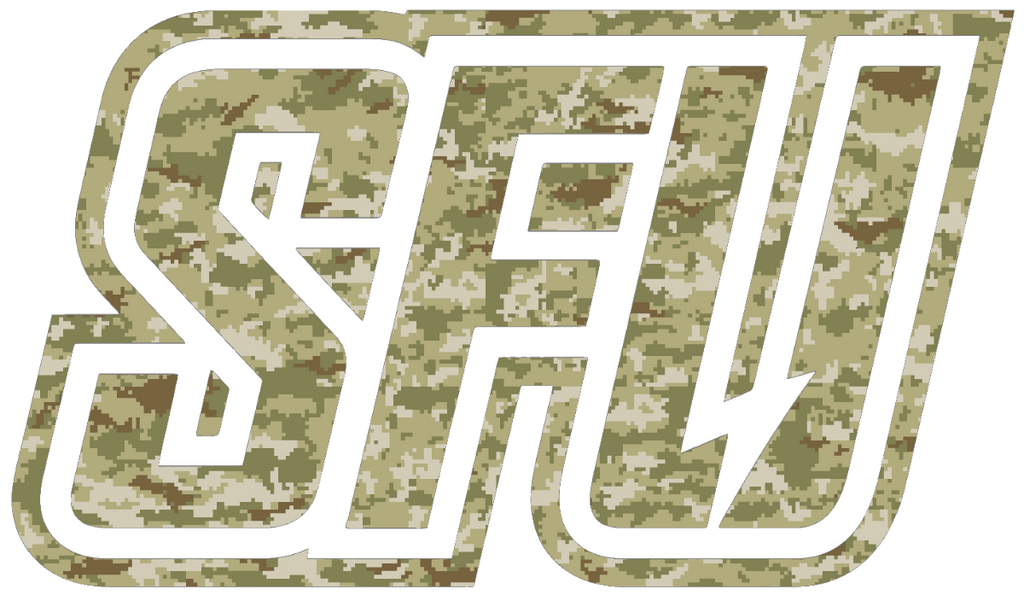 Saint Francis Red Flash Team Logo Salute to Service Camouflage Camo Vinyl Decal PICK SIZE