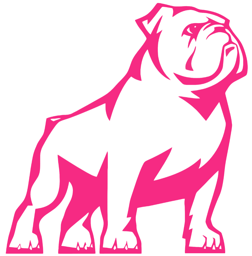 Samford Bulldogs HOT PINK Team Logo Premium DieCut Vinyl Decal PICK SIZE