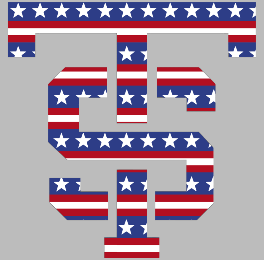 St Thomas Tommies ST Logo Thin Blue Line American Flag Premium DieCut Vinyl Decal PICK SIZE