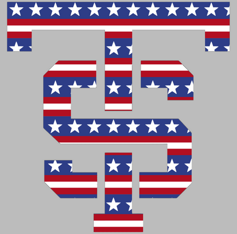 St Thomas Tommies ST Logo Stars & Stripes USA American Flag Vinyl Decal PICK SIZE