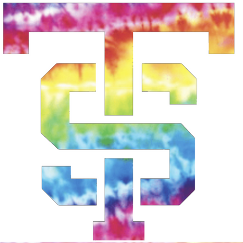 St Thomas Tommies ST Logo Crucial Catch Cancer Tie Dye Vinyl Decal PICK SIZE