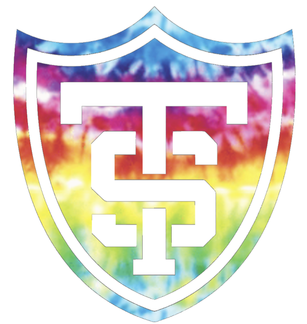 St Thomas Tommies Team Logo Crucial Catch Cancer Tie Dye Vinyl Decal PICK SIZE