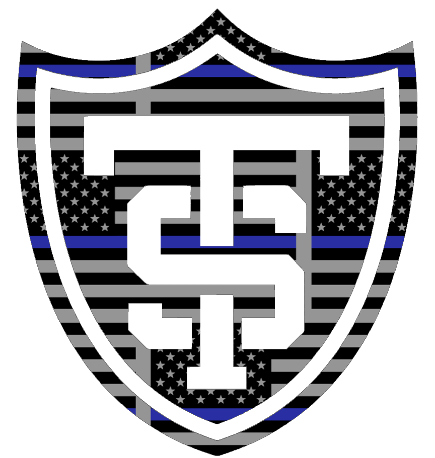 St Thomas Tommies Team Logo Thin Blue Line American Flag Premium DieCut Vinyl Decal PICK SIZE