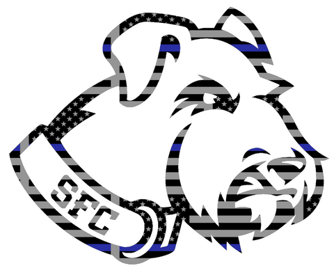 St Francis Terriers Team Logo Thin Blue Line American Flag Premium DieCut Vinyl Decal PICK SIZE