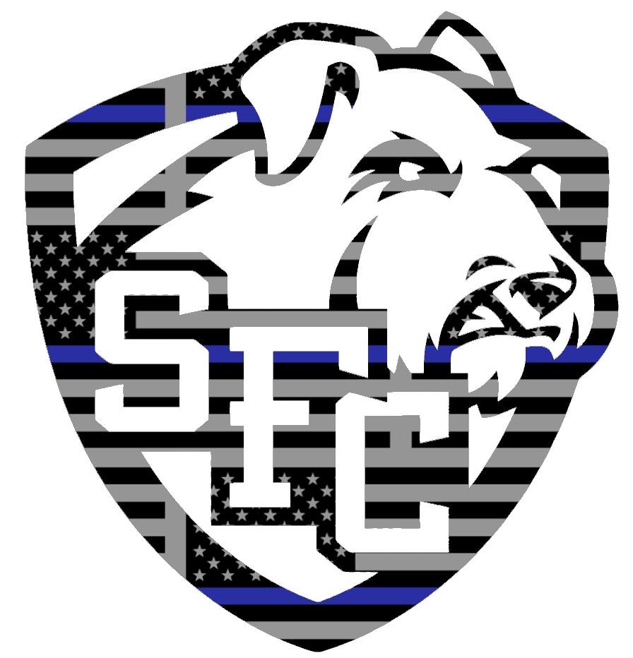 St Francis Terriers Alternate Logo Thin Blue Line American Flag Premium DieCut Vinyl Decal PICK SIZE