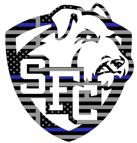 St Francis Terriers Alternate Logo Thin Blue Line American Flag Premium DieCut Vinyl Decal PICK SIZE