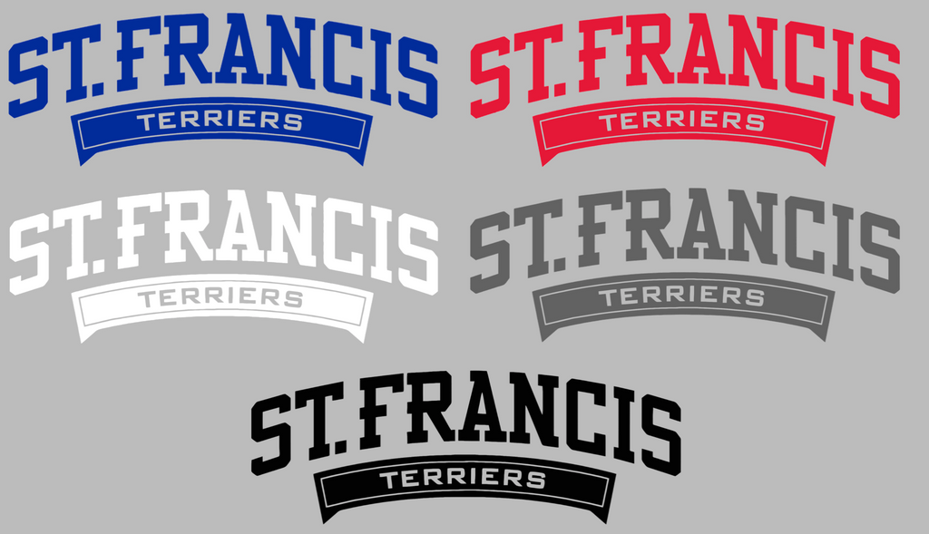 St Francis Terriers Team Name Logo Premium DieCut Vinyl Decal PICK COLOR & SIZE