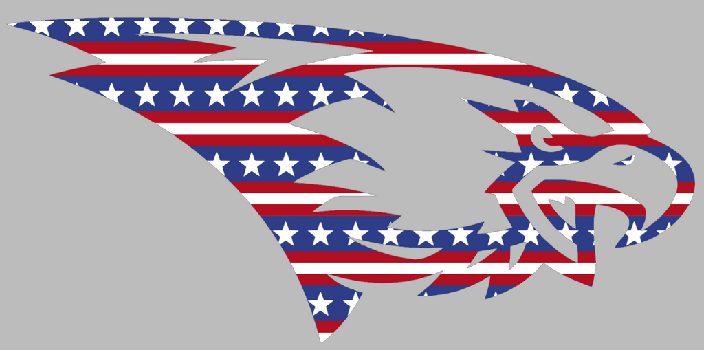 Southern Indiana Screaming Eagles Team Logo Stars & Stripes USA American Flag Vinyl Decal PICK SIZE
