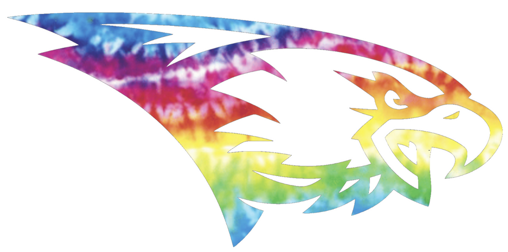 Southern Indiana Screaming Eagles Team Logo Crucial Catch Cancer Tie Dye Vinyl Decal PICK SIZE
