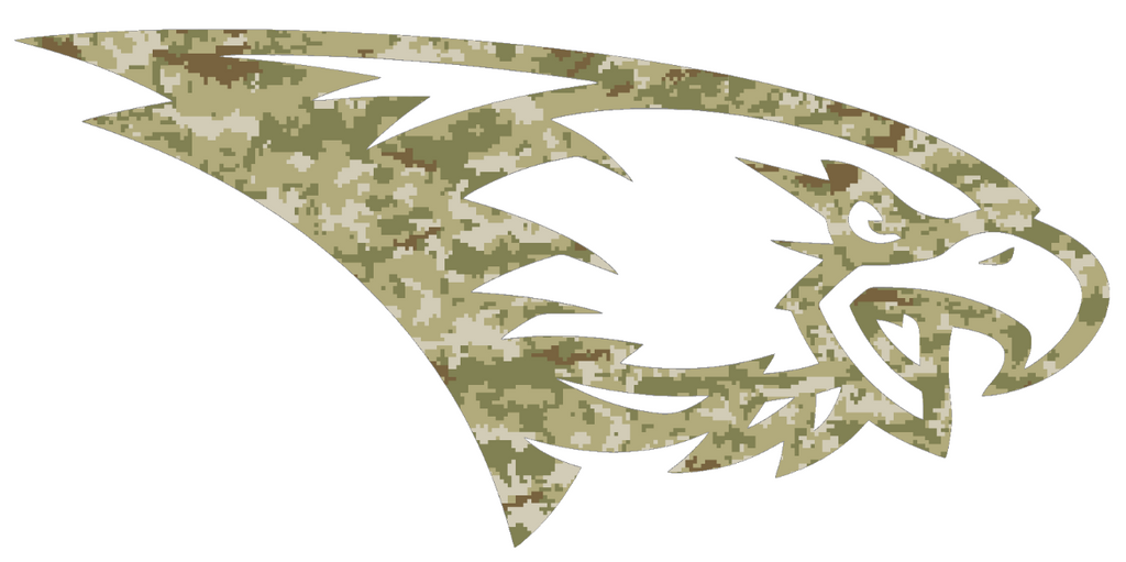 Southern Indiana Screaming Eagles Team Logo Salute to Service Camouflage Camo Vinyl Decal PICK SIZE