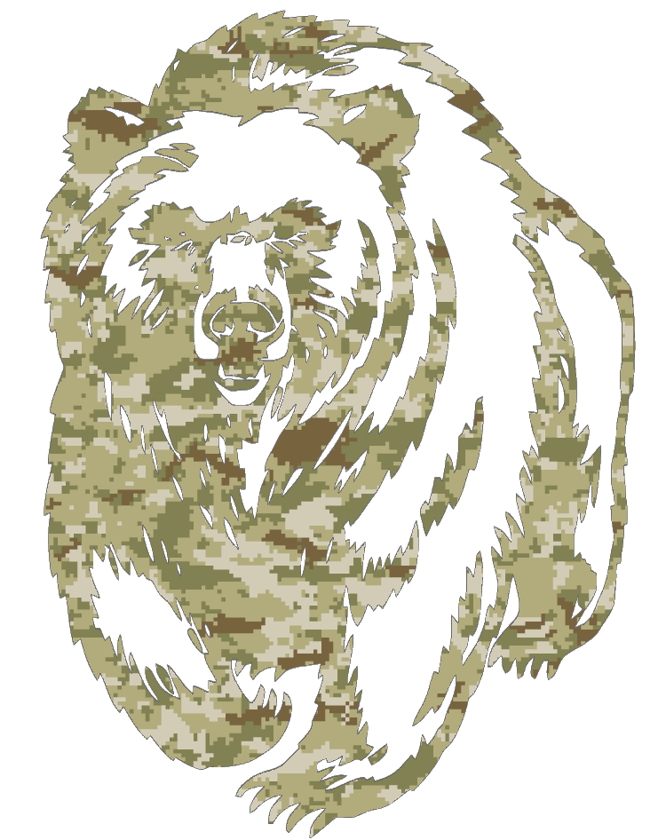 Montana Grizzlies Team Logo Salute to Service Camouflage Camo Vinyl Decal PICK SIZE