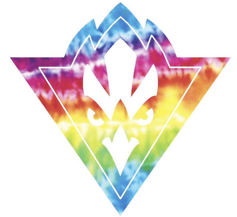 NC Wilmington Seahawks Team Logo Crucial Catch Cancer Tie Dye Vinyl Decal PICK SIZE