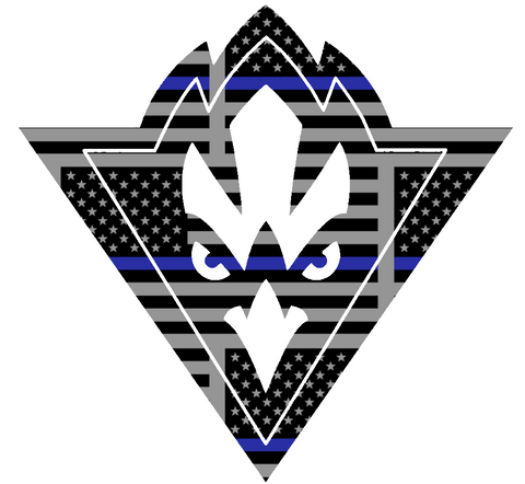 NC Wilmington Seahawks Team Logo Thin Blue Line American Flag Premium DieCut Vinyl Decal PICK SIZE