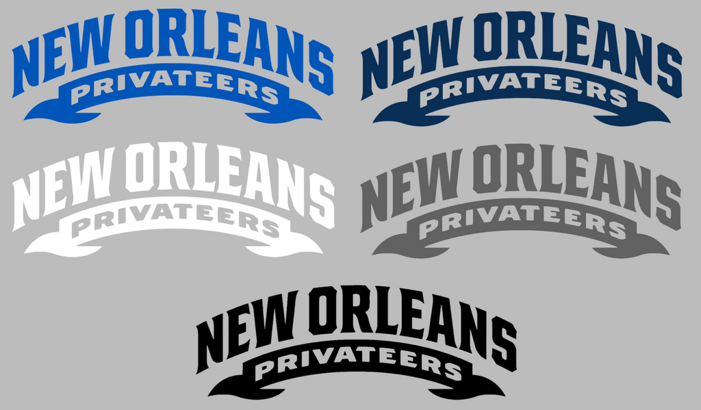 New Orleans Privateers Team Name Logo Premium DieCut Vinyl Decal PICK COLOR & SIZE
