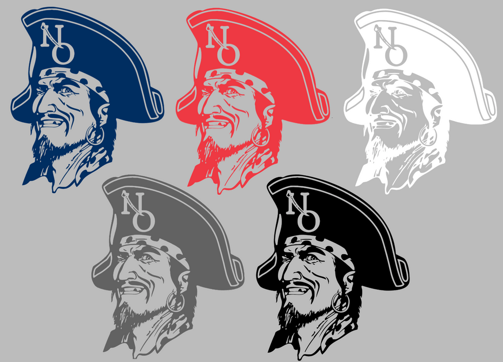 New Orleans Privateers Retro Throwback Logo Premium DieCut Vinyl Decal PICK COLOR & SIZE