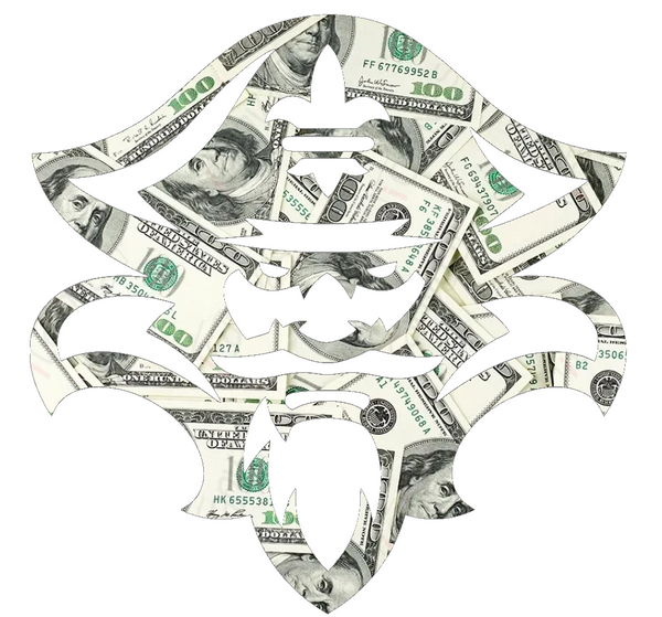 New Orleans Privateers Team Logo Money Print Premium DieCut Vinyl Decal PICK SIZE