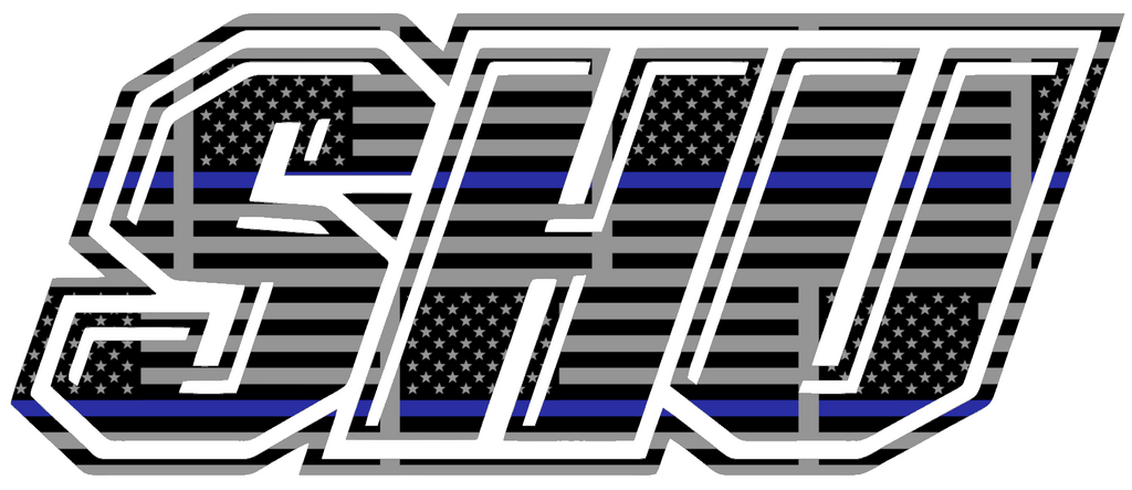 Sacred Heart Pioneers Team Logo Thin Blue Line American Flag Premium DieCut Vinyl Decal PICK SIZE