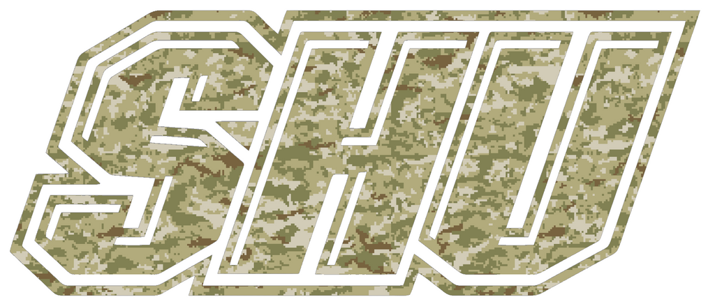 Sacred Heart Pioneers Team Logo Salute to Service Camouflage Camo Vinyl Decal PICK SIZE