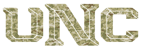 Northern Colorado Bears Team Logo Salute to Service Camouflage Camo Vinyl Decal PICK SIZE