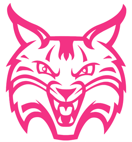Quinnipiac Bobcats HOT PINK Team Logo Premium DieCut Vinyl Decal PICK SIZE