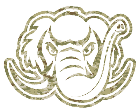 Purdue Fort Wayne Mastodons Team Logo Salute to Service Camouflage Camo Vinyl Decal PICK SIZE