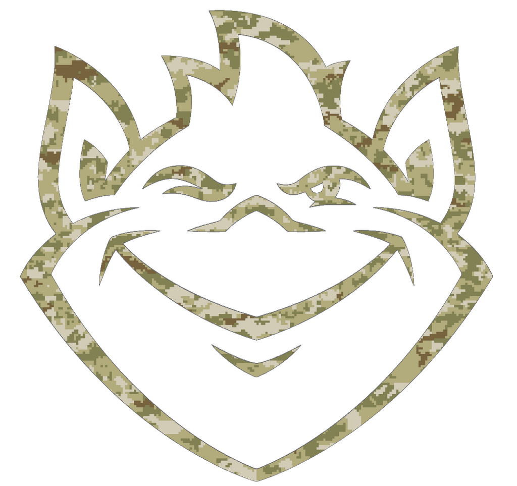 Saint Louis Billikens Team Logo Salute to Service Camouflage Camo Vinyl Decal PICK SIZE