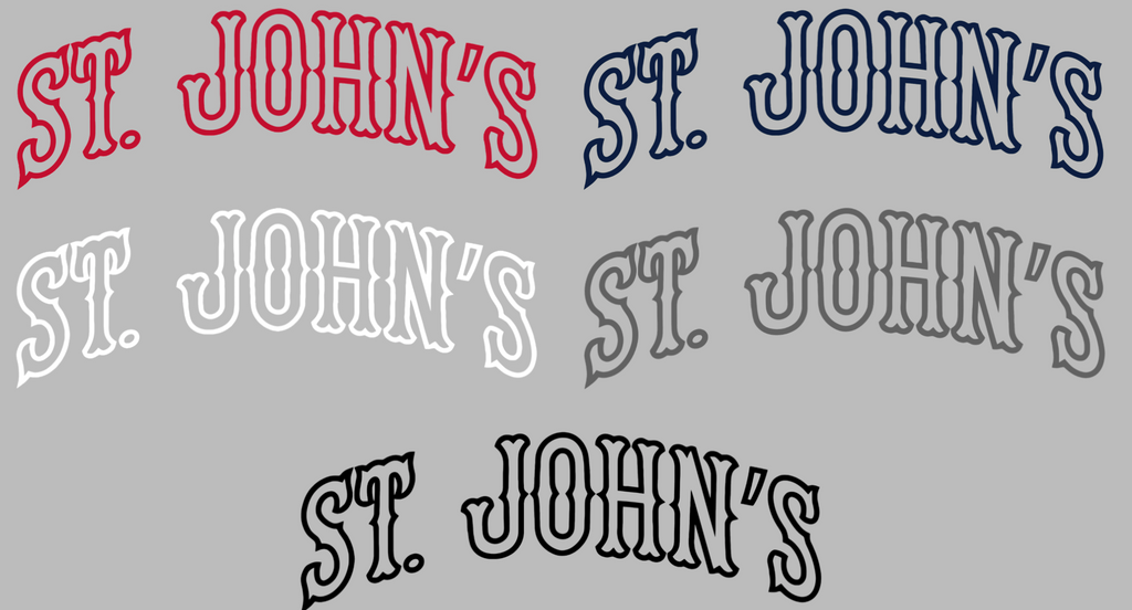 St Johns Red Storm Team Name Script Logo Premium DieCut Vinyl Decal PICK COLOR & SIZE