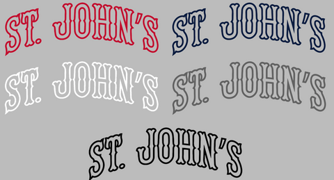 St Johns Red Storm Team Name Script Logo Premium DieCut Vinyl Decal PICK COLOR & SIZE