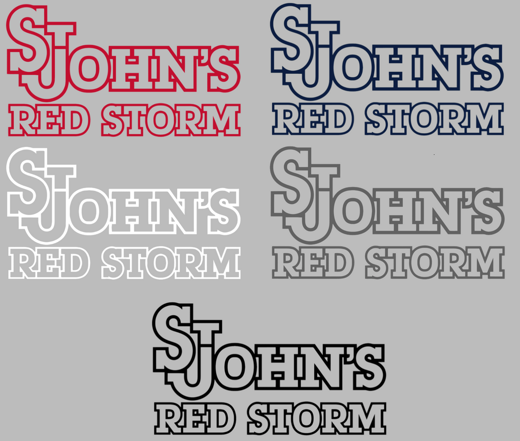 St Johns Red Storm Team Name Logo Premium DieCut Vinyl Decal PICK COLOR & SIZE