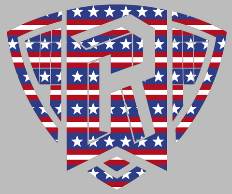 Radford Highlanders Team Logo Stars & Stripes USA American Flag Vinyl Decal PICK SIZE