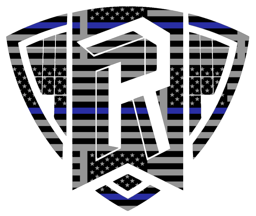 Radford Highlanders Team Logo Thin Blue Line American Flag Premium DieCut Vinyl Decal PICK SIZE