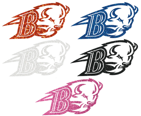 Bucknell Bison Metallic Sparkle Team Logo Premium DieCut Vinyl Decal PICK COLOR & SIZE