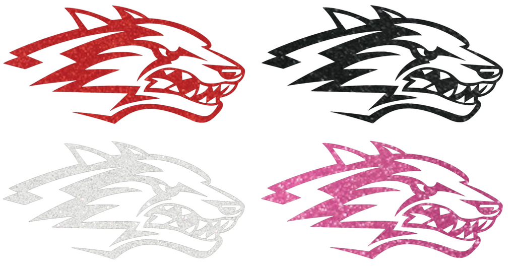 New Mexico Lobos Metallic Sparkle Alternate Logo Premium DieCut Vinyl Decal PICK COLOR & SIZE