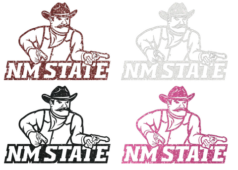 New Mexico State Aggies Metallic Sparkle Alternate Logo Premium DieCut Vinyl Decal PICK COLOR & SIZE