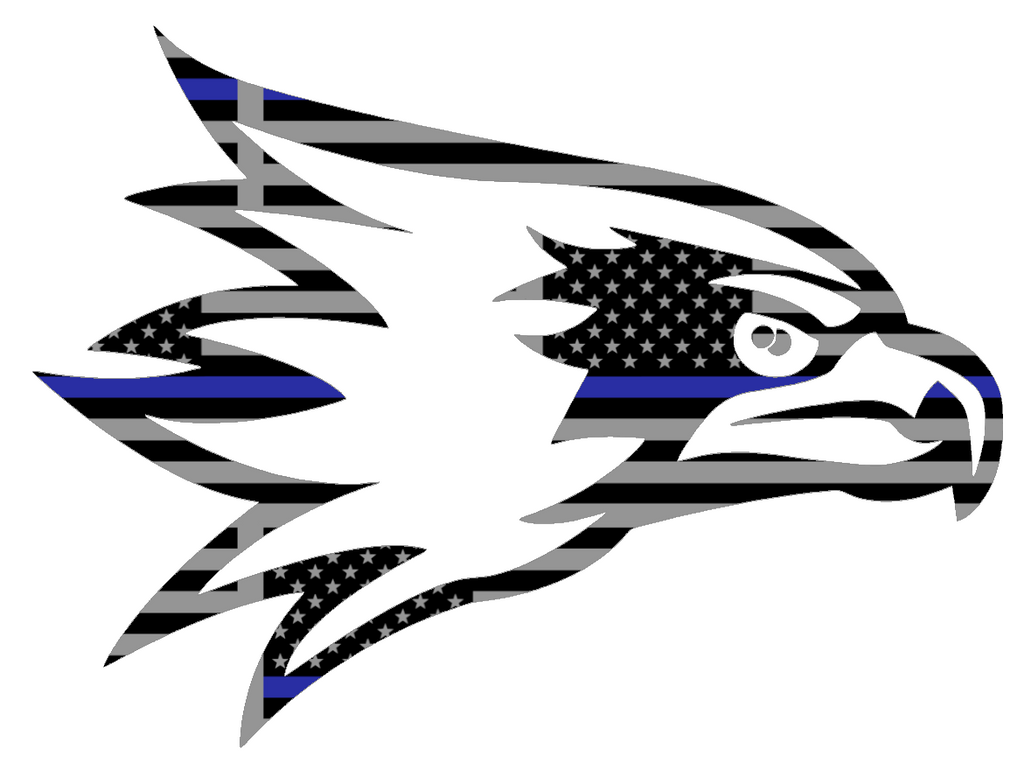SE Missouri State Redhawks Team Logo Thin Blue Line American Flag Premium DieCut Vinyl Decal PICK SIZE