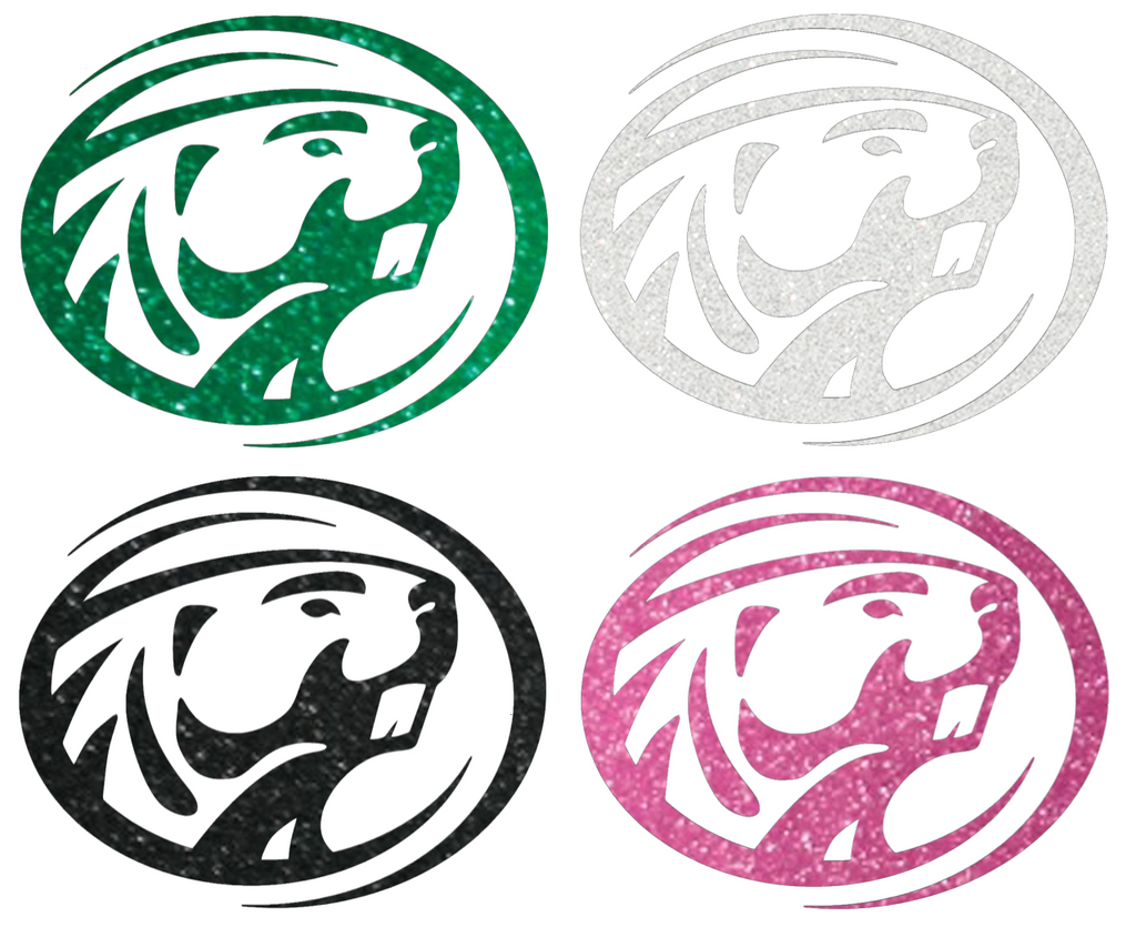 Bemidji State Beavers Metallic Sparkle Team Logo Premium DieCut Vinyl Decal PICK COLOR & SIZE