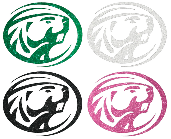 Bemidji State Beavers Metallic Sparkle Team Logo Premium DieCut Vinyl Decal PICK COLOR & SIZE
