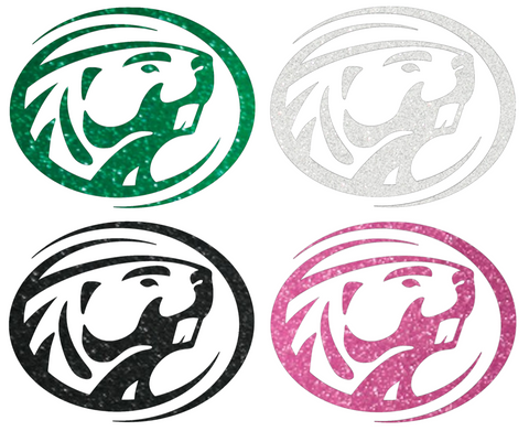 Bemidji State Beavers Metallic Sparkle Team Logo Premium DieCut Vinyl Decal PICK COLOR & SIZE