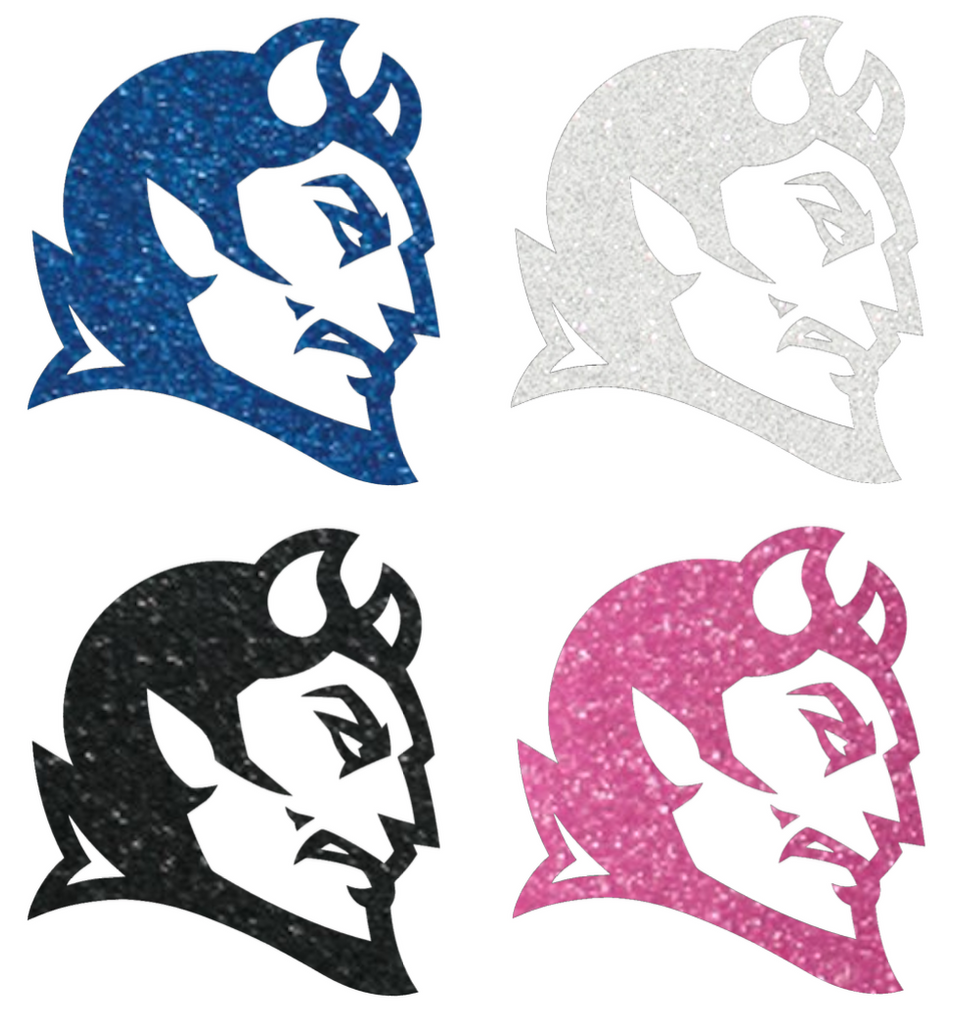 Central Connecticut Blue Devils Metallic Sparkle Team Logo Premium DieCut Vinyl Decal PICK COLOR & SIZE