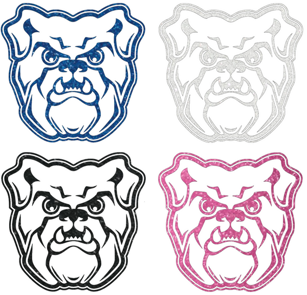 Butler Bulldogs Metallic Sparkle Team Logo Premium DieCut Vinyl Decal PICK COLOR & SIZE