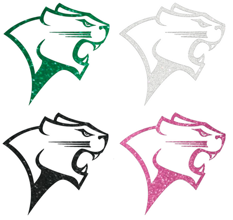 Chicago State Cougars Metallic Sparkle Team Logo Premium DieCut Vinyl Decal PICK COLOR & SIZE