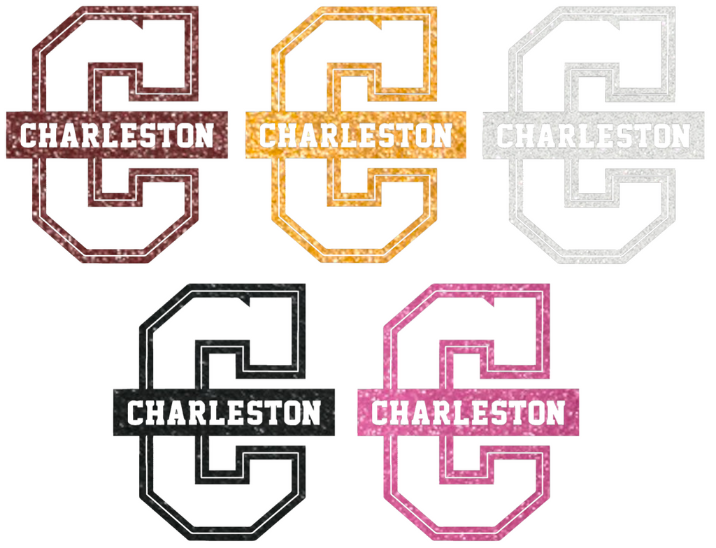 Charleston Cougars Metallic Sparkle Team Logo Premium DieCut Vinyl Decal PICK COLOR & SIZE