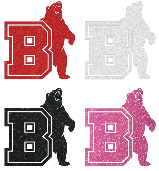Brown Bears Metallic Sparkle Alternate Logo Premium DieCut Vinyl Decal PICK COLOR & SIZE