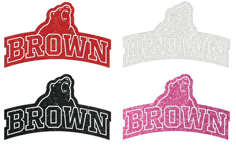 Brown Bears Metallic Sparkle Alternate Logo Premium DieCut Vinyl Decal PICK COLOR & SIZE