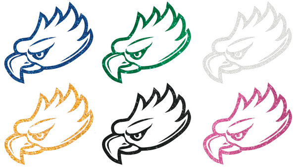 Florida Gulf Coast Eagles Metallic Sparkle Team Logo Premium DieCut Vinyl Decal PICK COLOR & SIZE