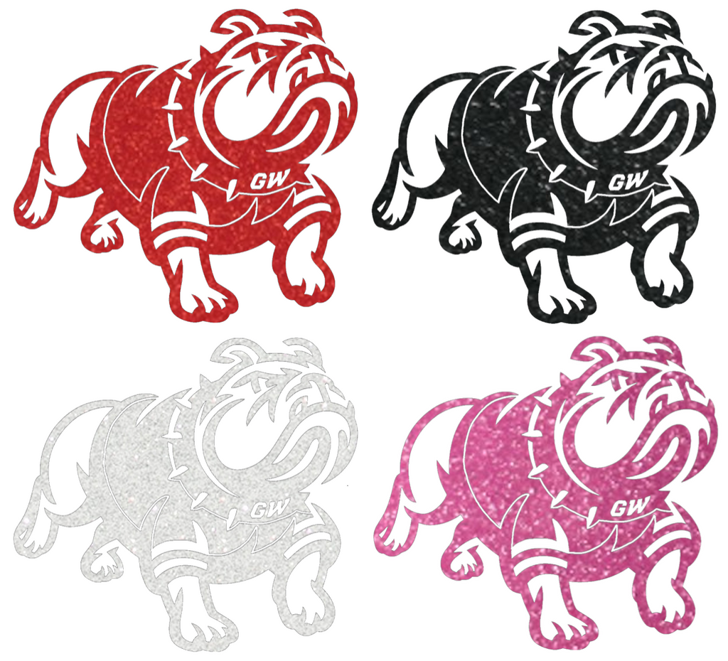 Gardner Webb Bulldogs Metallic Sparkle Team Logo Premium DieCut Vinyl Decal PICK COLOR & SIZE