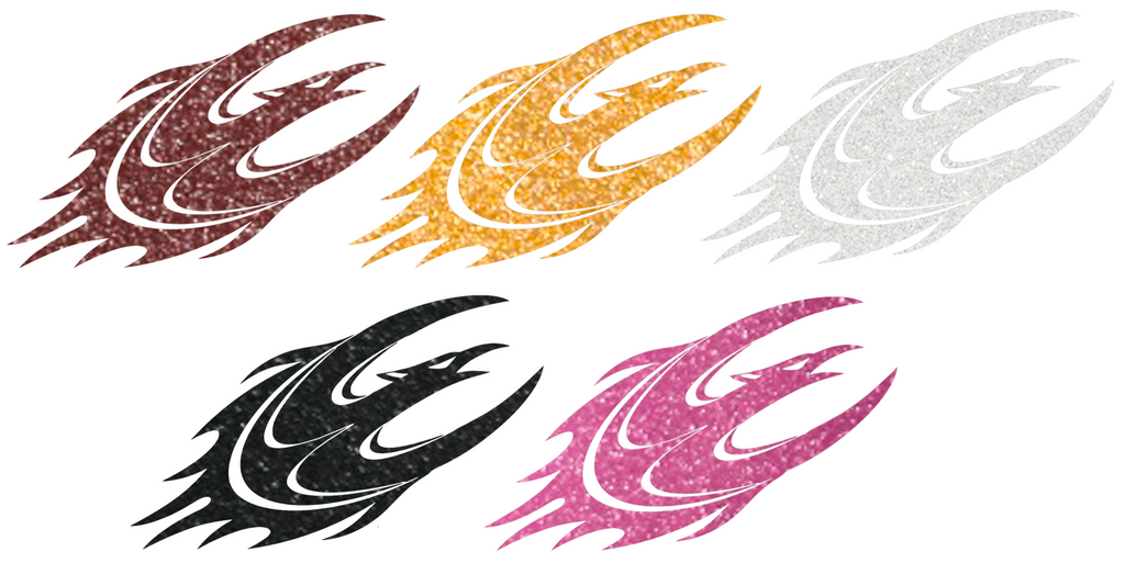 Elon Phoenix Metallic Sparkle Team Logo Premium DieCut Vinyl Decal PICK COLOR & SIZE