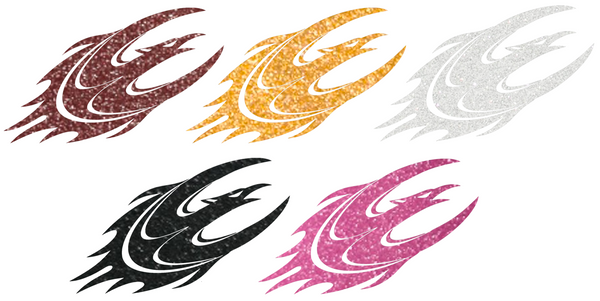 Elon Phoenix Metallic Sparkle Team Logo Premium DieCut Vinyl Decal PICK COLOR & SIZE