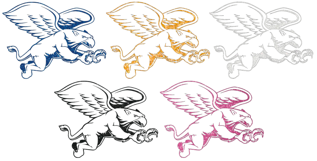 Canisius Golden Griffins Metallic Sparkle Team Logo Premium DieCut Vinyl Decal PICK COLOR & SIZE