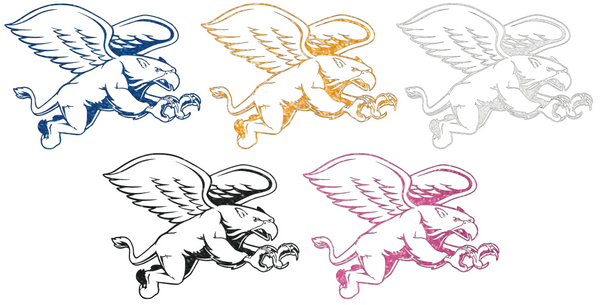 Canisius Golden Griffins Metallic Sparkle Team Logo Premium DieCut Vinyl Decal PICK COLOR & SIZE